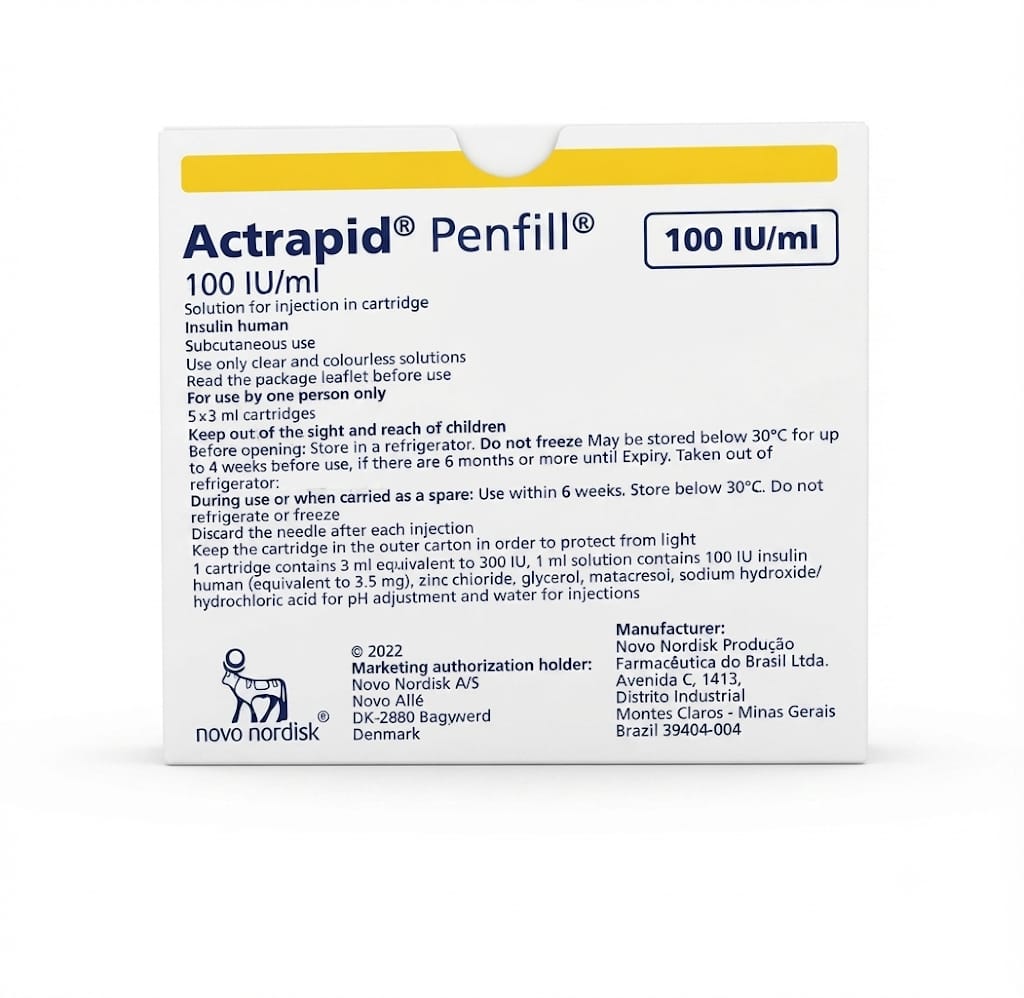 Actrapid Penfill Insulin Cartridges
