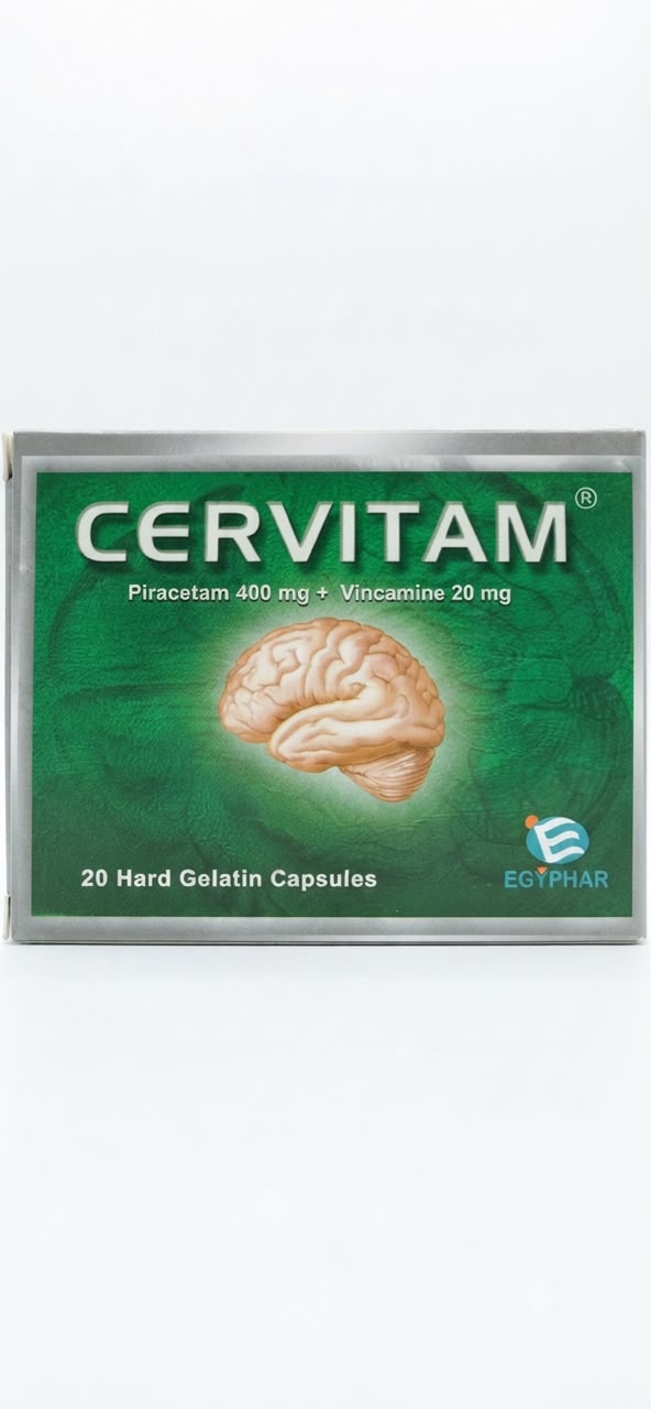 Cervitam Piracetam 400 mg + Vincamine 20 mg Capsules
