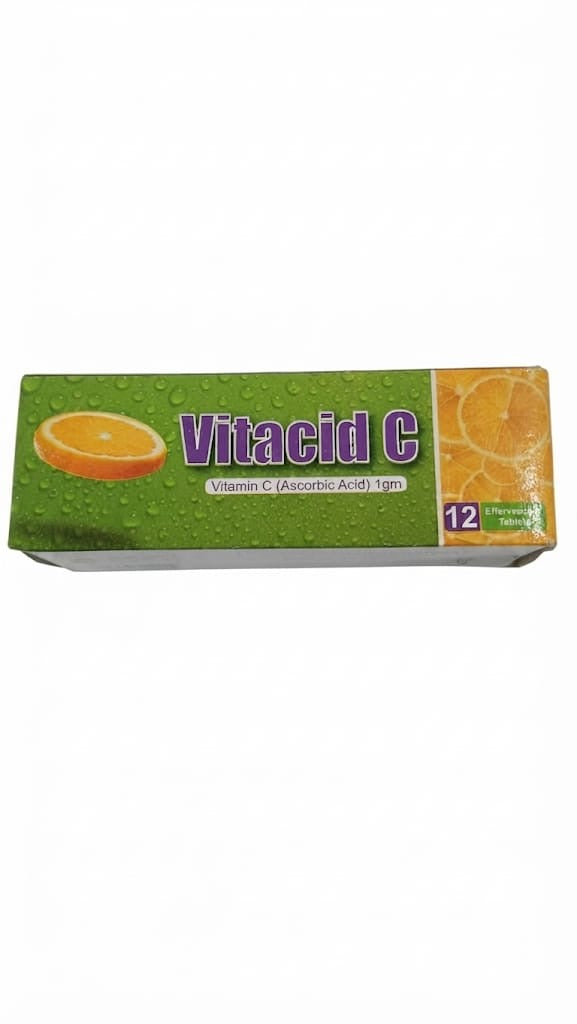 Vitacid C 1gm 12 Effervescent Tablets