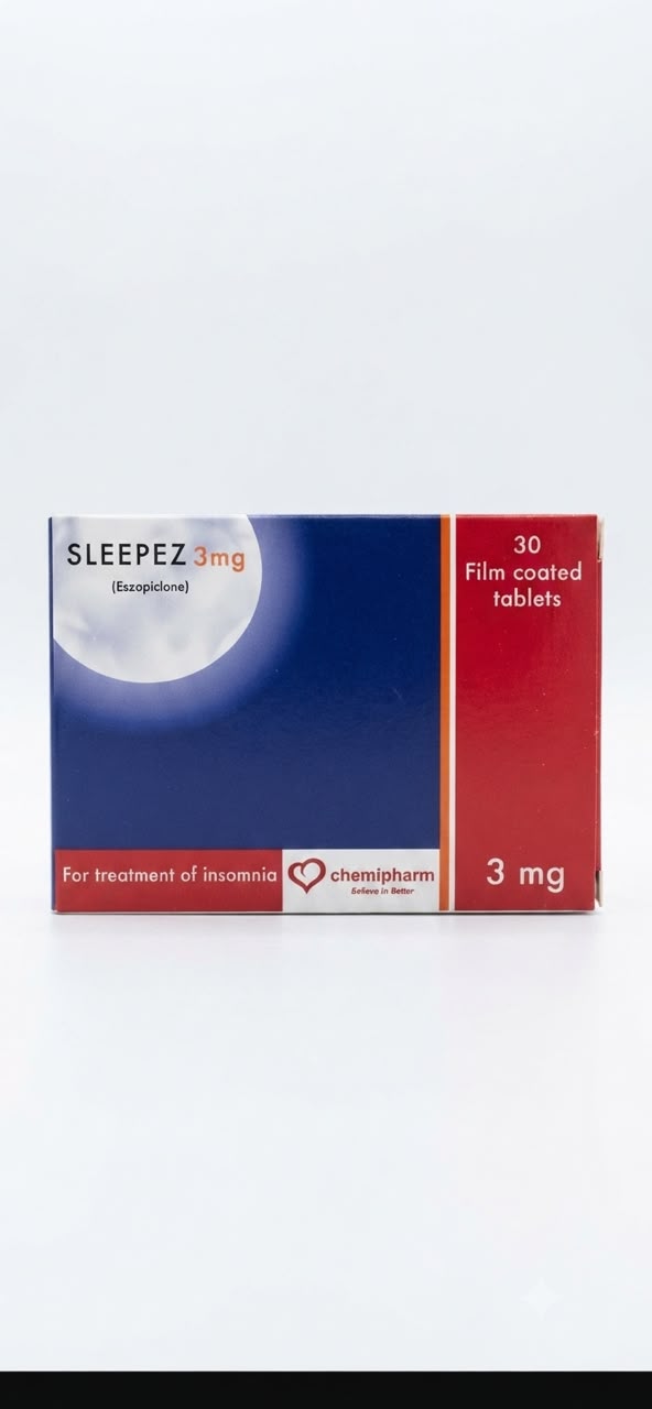 Sleepez Eszopiclone 3 mg Film-Coated Tablets