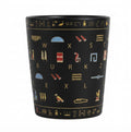 Black Ceramic Hieroglyphic Alphabet Mug