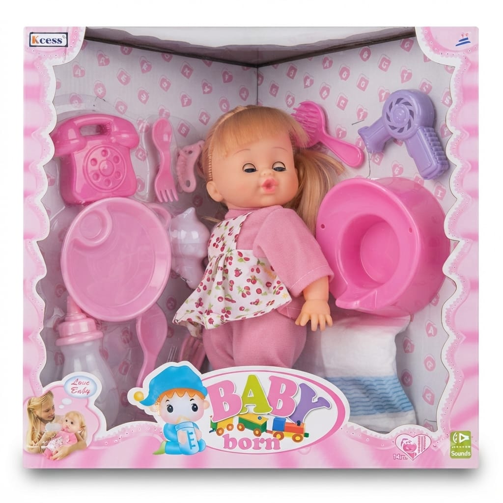 Baby Born Doll Set by Kcess