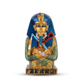 Colorful King Tutankhamun Bust with Traditional Crook and Flail