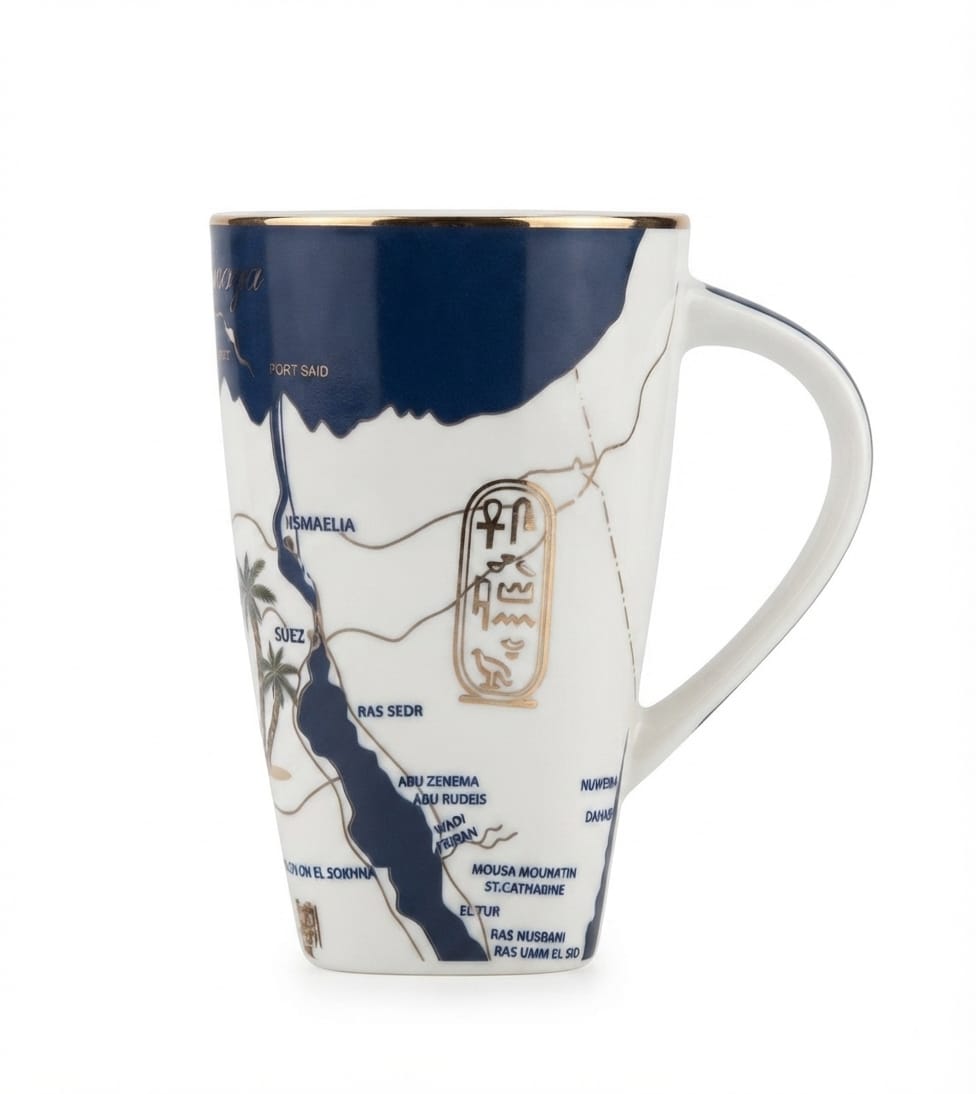 Red Sea and Sinai Map Souvenir Ceramic Mug