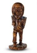 Laughing Man with Backpack Figurine