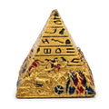 Gold Pyramid with Hieroglyphics and Battle Scene