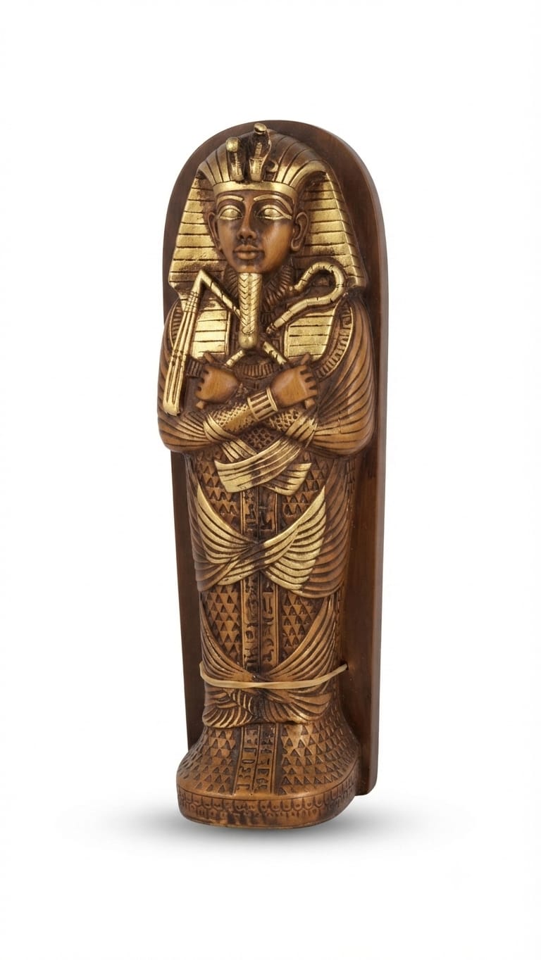 Golden pharaonic sarcophagus/mummy case