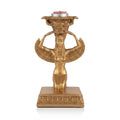 Gold winged Isis candle holder