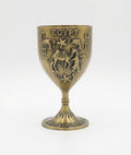 Gold-Tone Metal Goblet with Egypt and Sharm El Sheikh Engravings