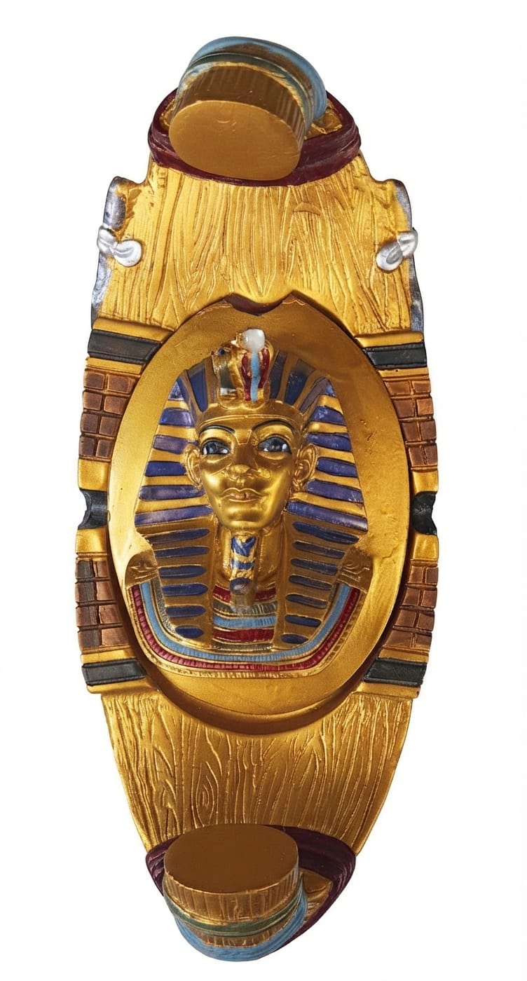 Gold and Blue King Tutankhamun Wall Hook Plaque