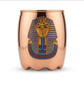 Copper-Finished Mug with King Tutankhamun Portrait Graphic