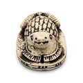 Antique Ivory and Black Egyptian Snake and Cartouche Amulet Figurine