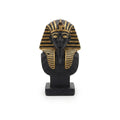 Black and Gold Pharaonic King Bust Figurine on Base