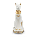 White and Gold Bastet Cat Figurine