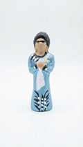 Blue and White Traditional Egyptian Female Figurine