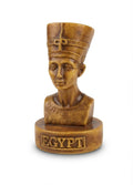 Queen Nefertiti bust figurine with an "EGYPT" inscribed base