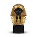 Black and Gold King Tutankhamun Bust Figurine on Black Base