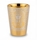 Gold and Silver Pharaoh Pattern Shot Glass