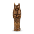 Pharaonic Anubis sarcophagus/mummy case figurine with hieroglyphics