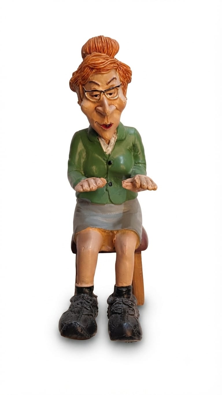 Seated lady figurine