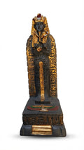 Black and gold pharaonic sarcophagus figurine