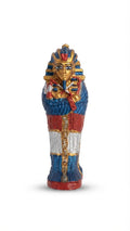 Blue, Red, and White King Tutankhamun Mummy Figurine
