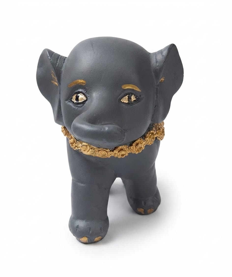 Black Elephant Statue