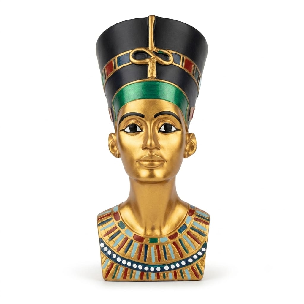 Colorful Ornate Queen Nefertiti Bust