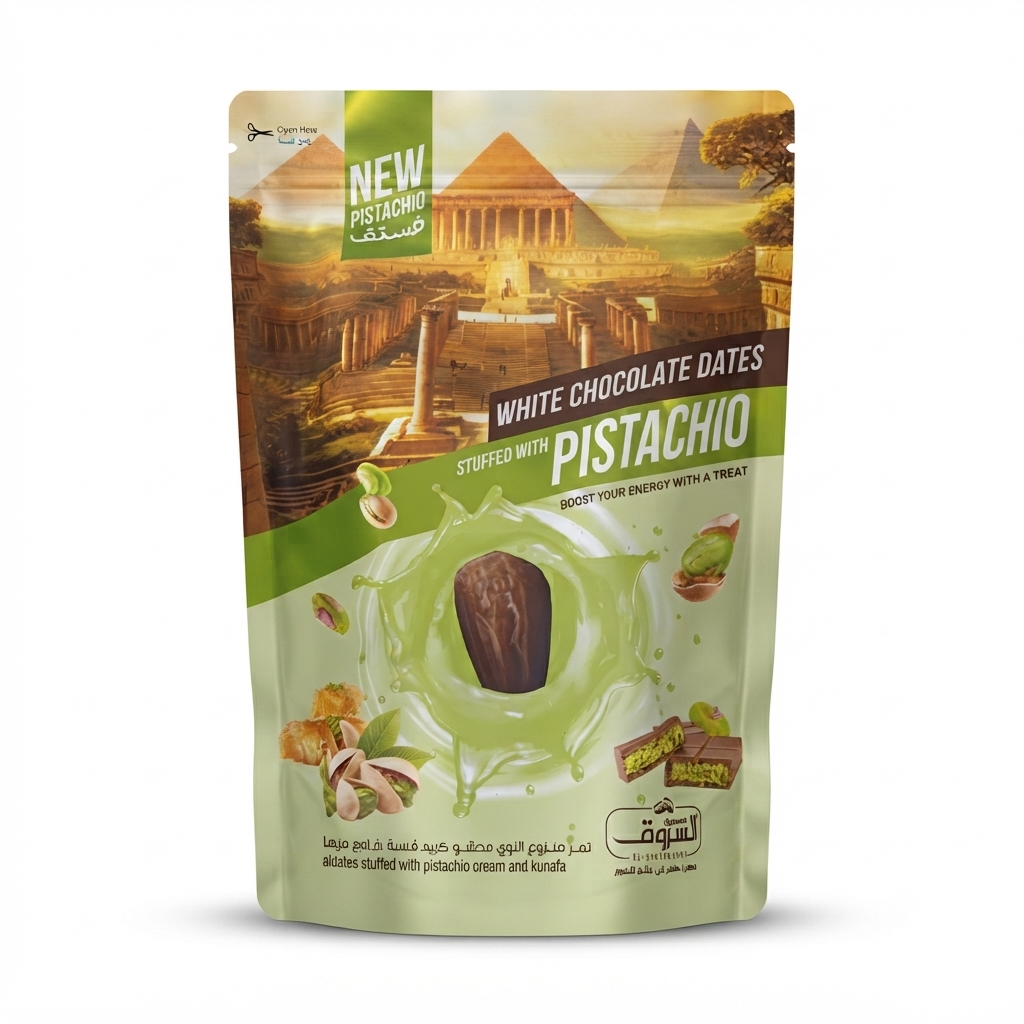 Dates with pistachios