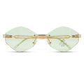 Rimless Polygon Diamond Cut Glasses
