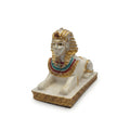White and Gold Sphinx Figurine