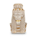 White and Gold Crackle-Finished Queen Nefertiti Bust Figurine