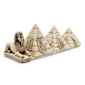White and Beige Pyramids and Sphinx Diorama with Relief Carvings