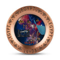 Decorative Copper Finish Egypt Souvenir Plate with Map and Monuments