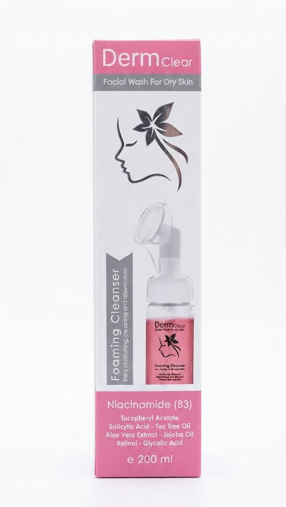 Derm clear foaming cleanser