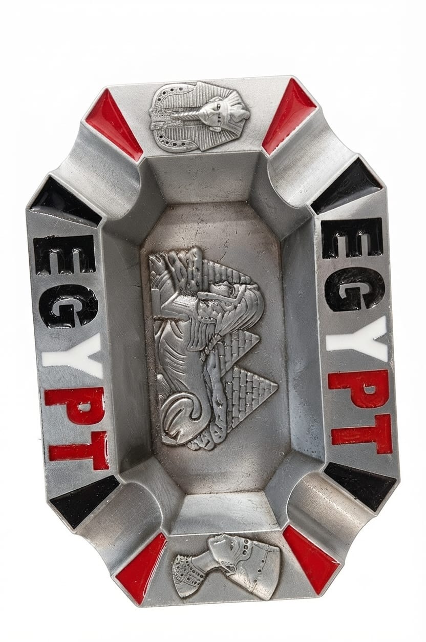 Ashtray with Pharaonic Design and "Egypt" Details