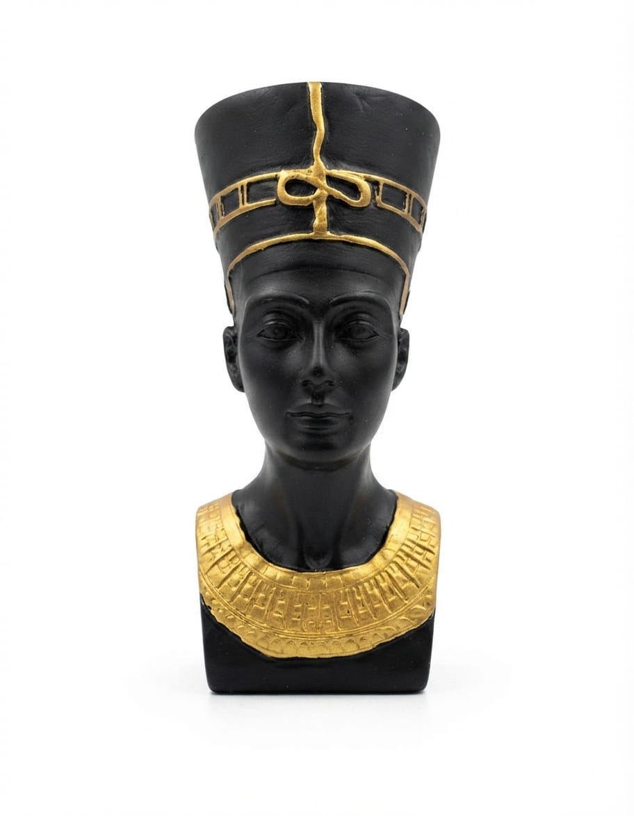 Black and Gold Queen Nefertiti Bust Statue